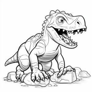 Ceratosaurus Fossil Coloring Pages 3