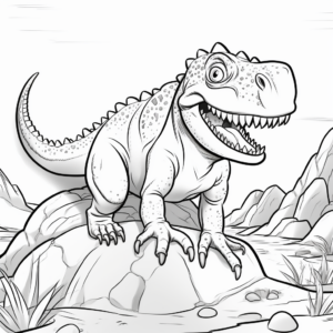 Ceratosaurus Fossil Coloring Pages 4