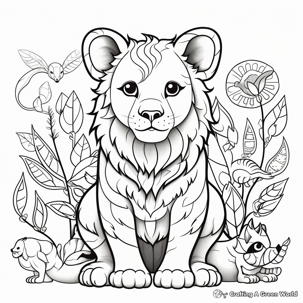 Chakra Animals Coloring Pages 1