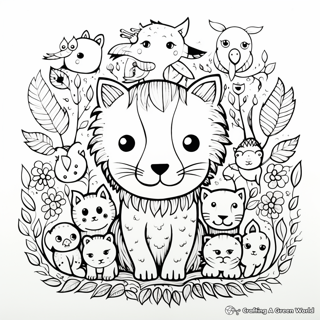 Chakra Animals Coloring Pages 4
