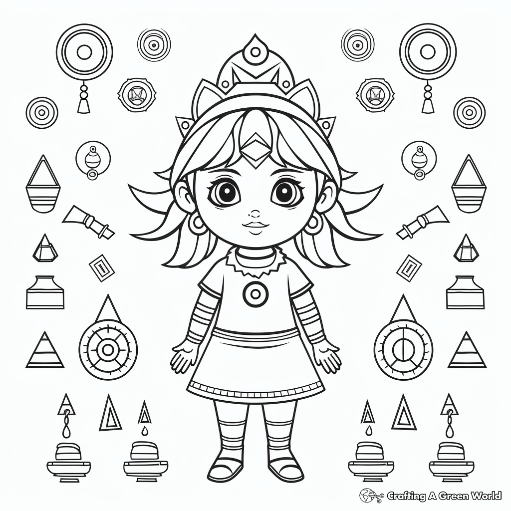 Chakra Symbols Coloring Pages for Kids 3