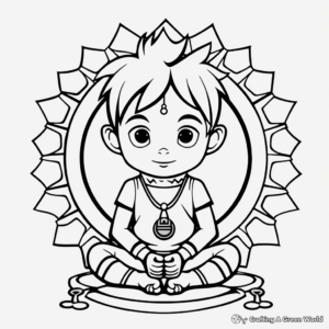 Chakra Symbols Coloring Pages for Kids 4