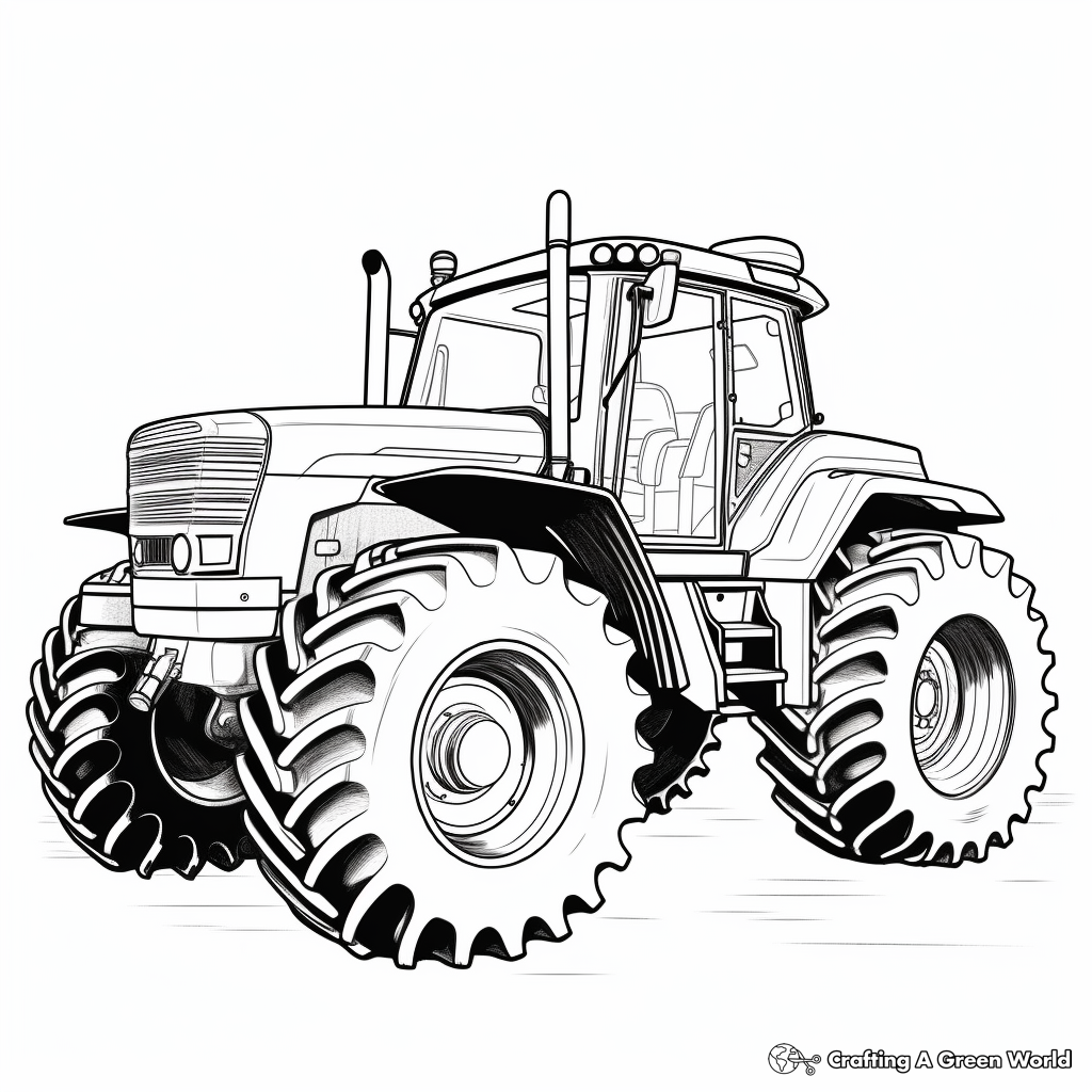 Challenger Tractor Coloring Pages, Bigger Than Life 1