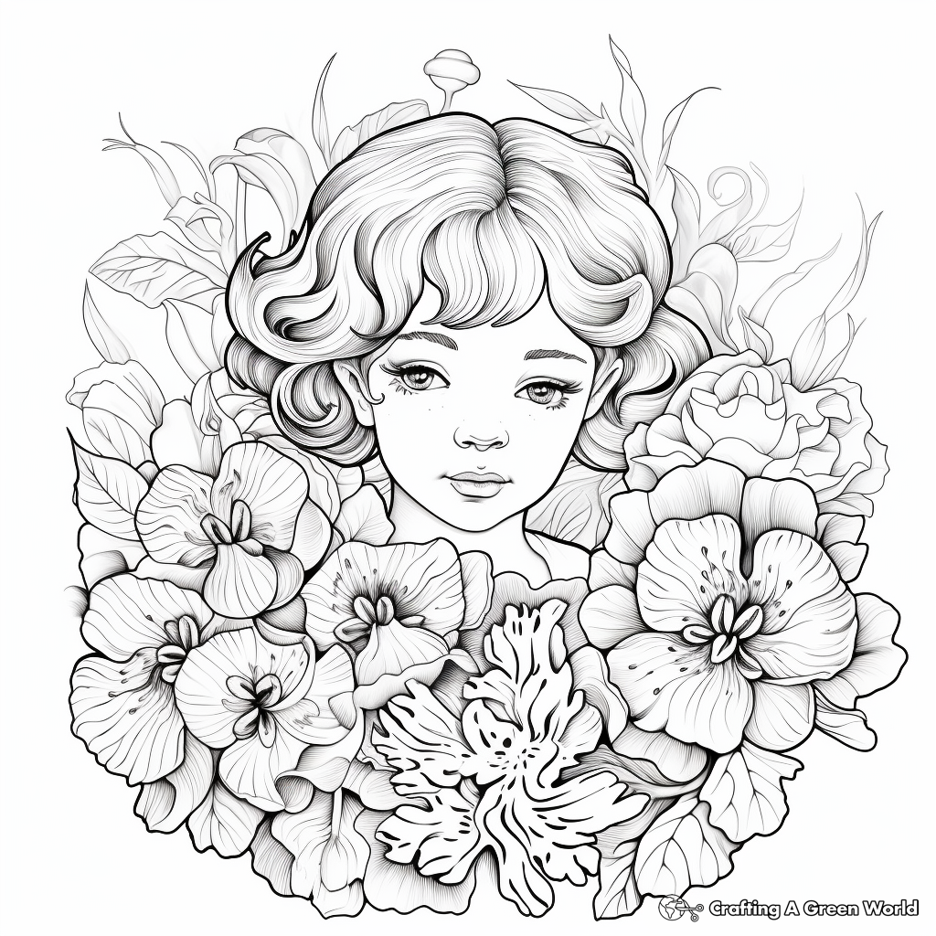Challenging Azalea Coloring Pages 2