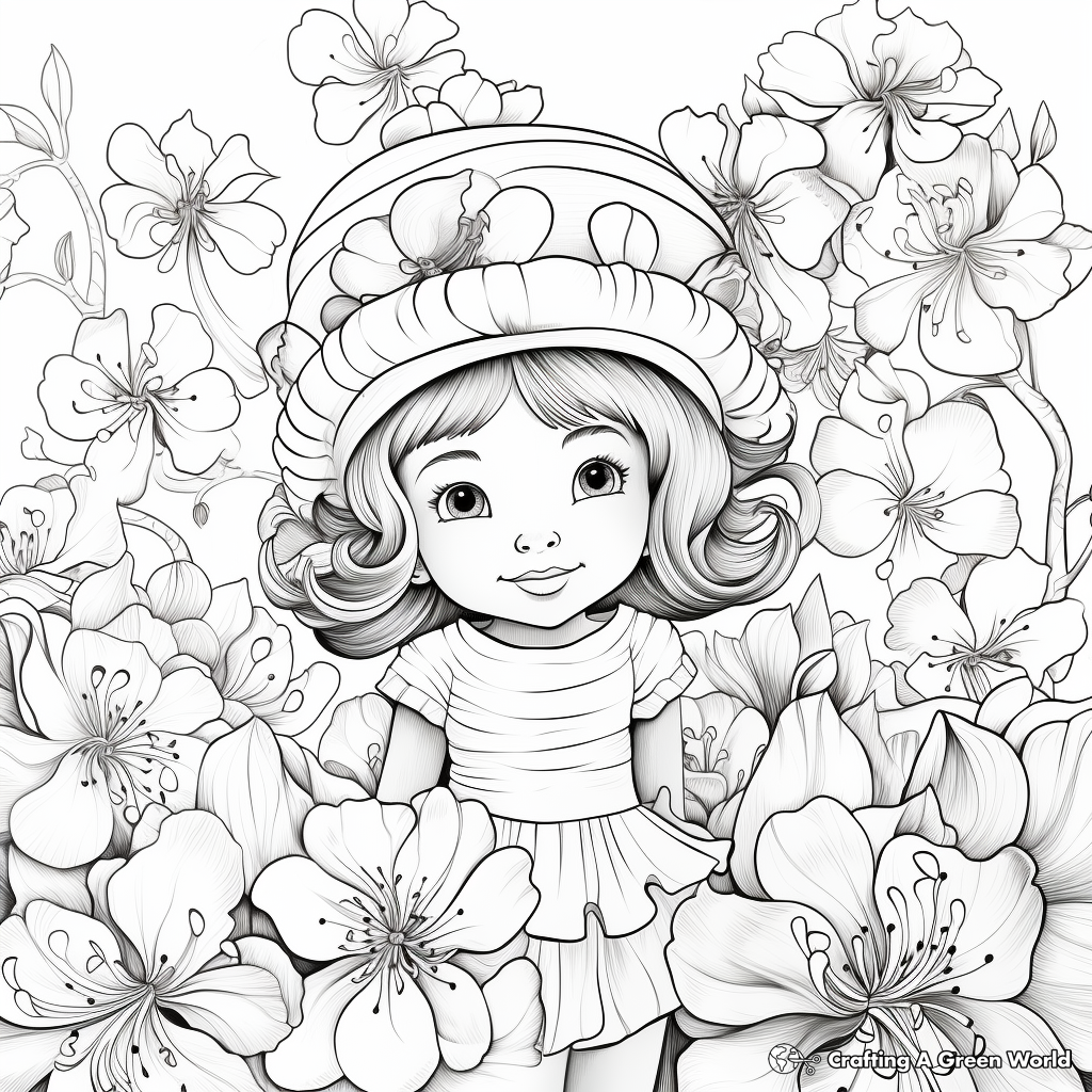 Challenging Azalea Coloring Pages 3
