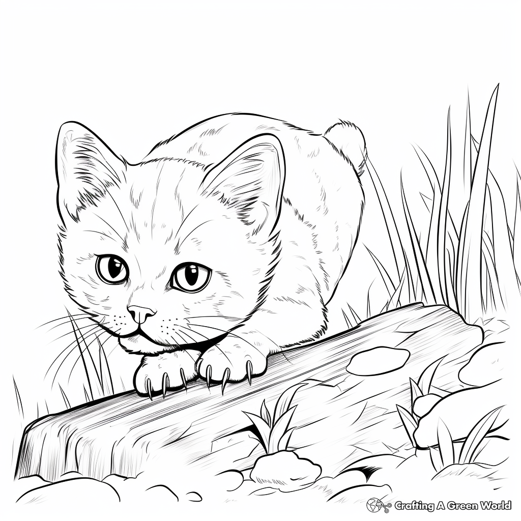 Challenging Burmese Cat Coloring Pages 3