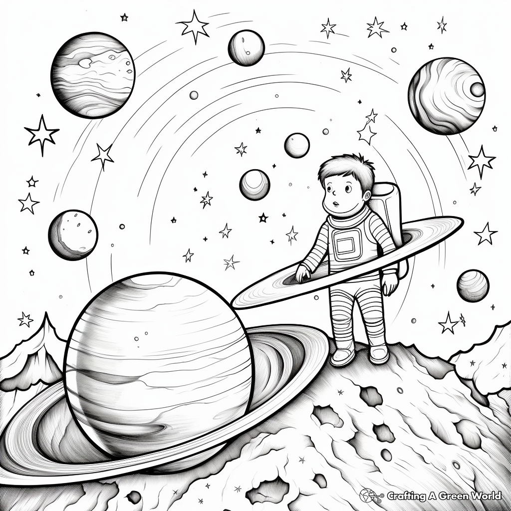 Challenging Celestial Bodies Coloring Pages 1