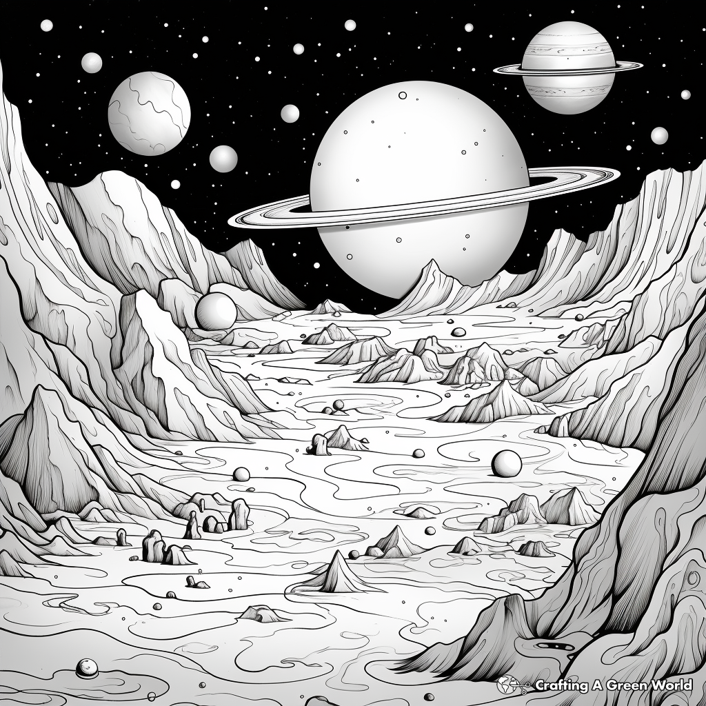 Challenging Celestial Bodies Coloring Pages 2