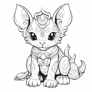 Challenging Sphynx Cat Coloring Pages 1