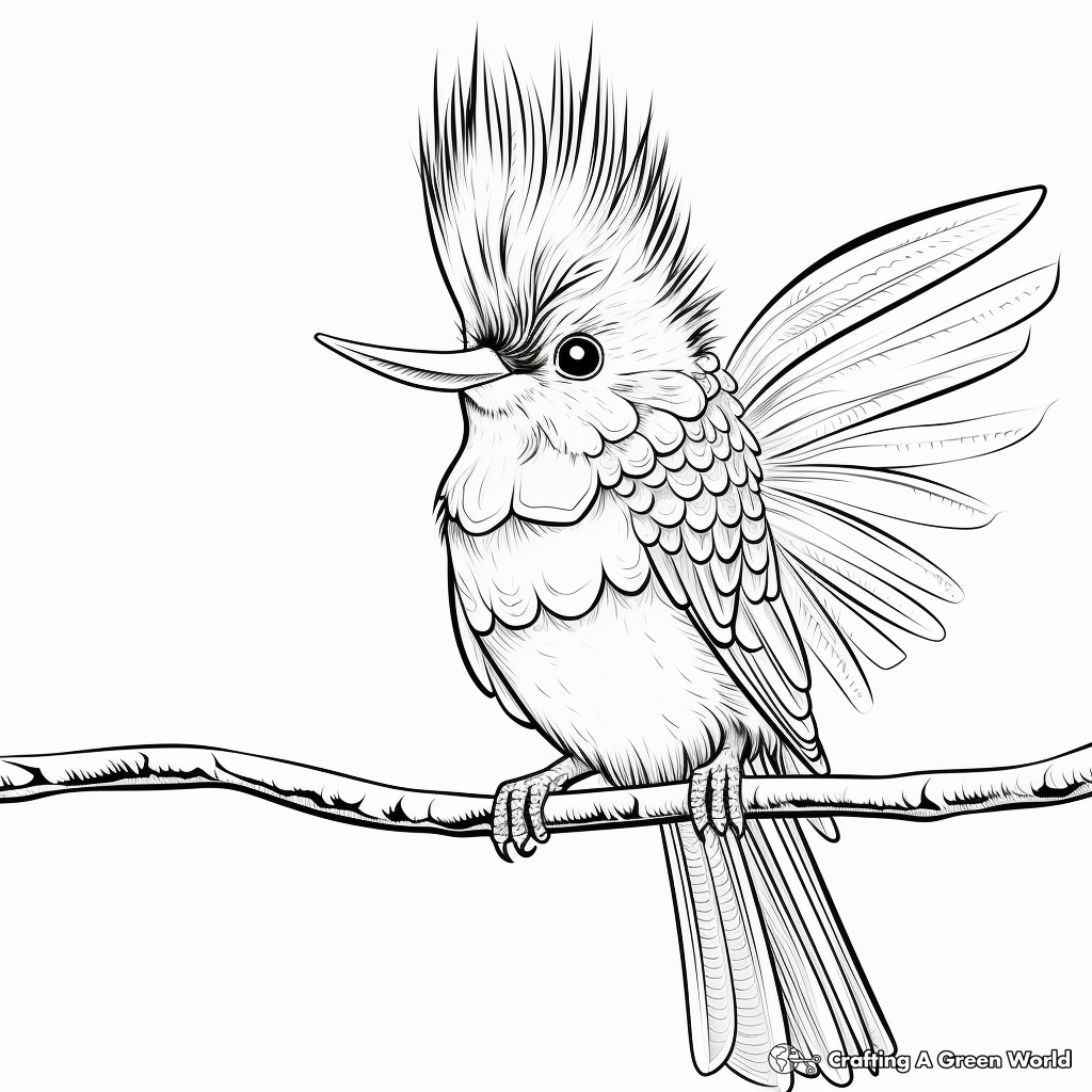 Challenging Wire-Crested Thorntail Coloring Pages 2