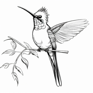 Challenging Wire-Crested Thorntail Coloring Pages 4