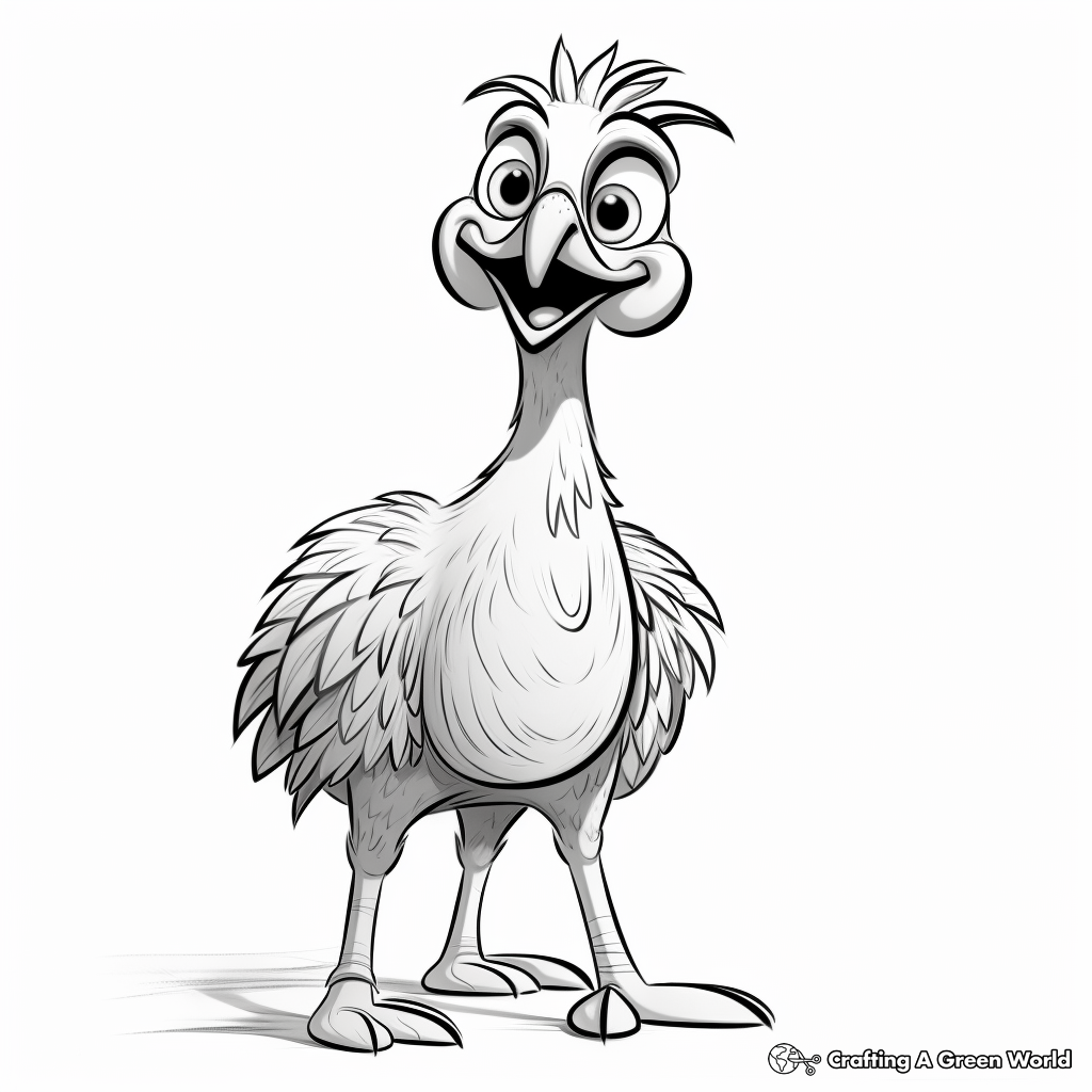 Character-themed: 'Kangaroo Jack' Emu Coloring Pages 3