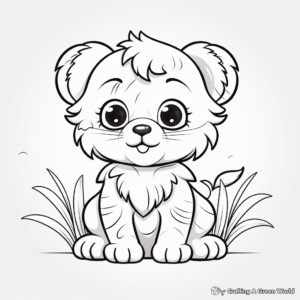 Charming Baby Animal Coloring Pages 2