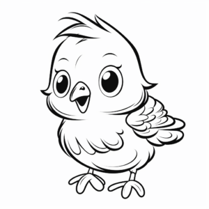 Charming Baby Canary Bird Coloring Sheets 3