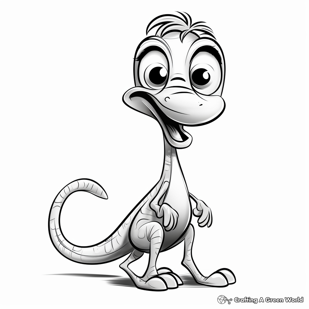 Charming Baby Compysognathus Coloring Pages 1