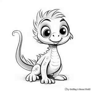 Charming Baby Compysognathus Coloring Pages 2
