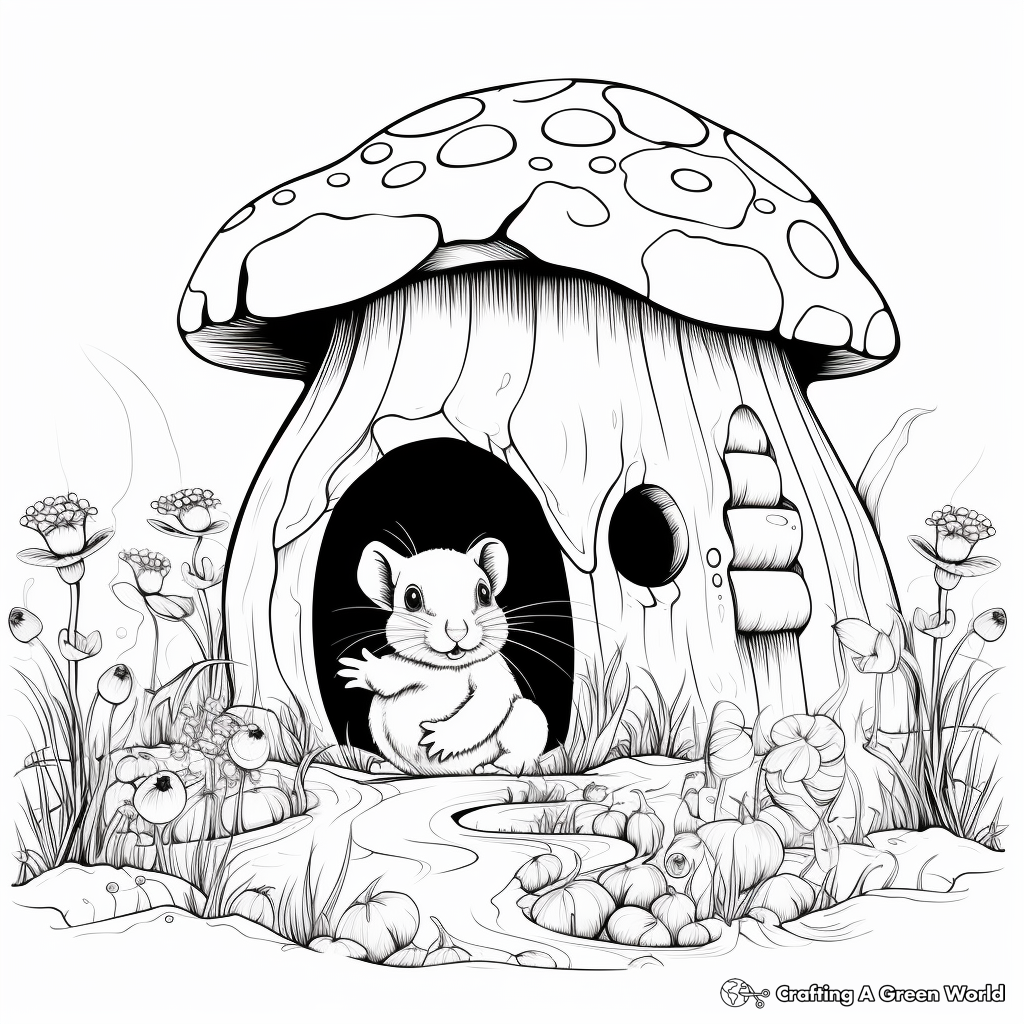Charming Badger Burrow Coloring Pages 3
