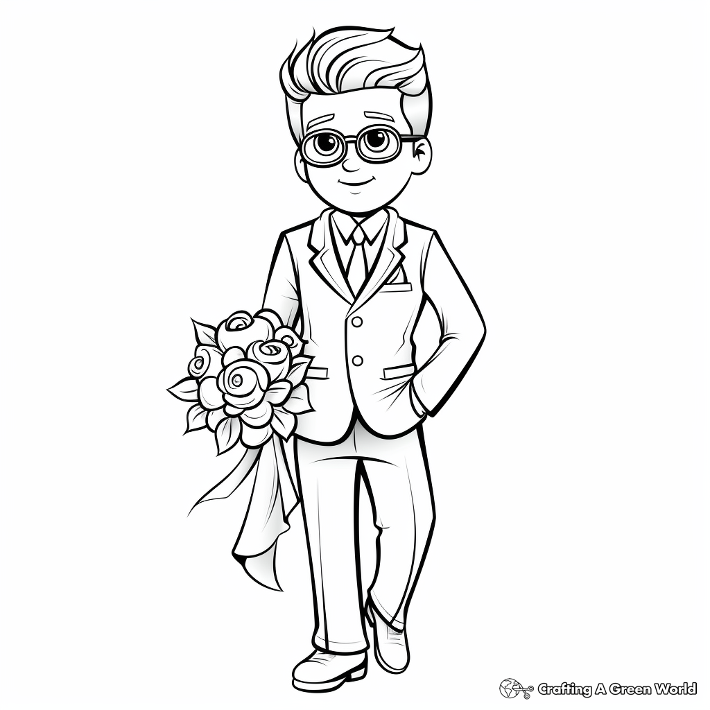 Charming Best Man Coloring Pages 1