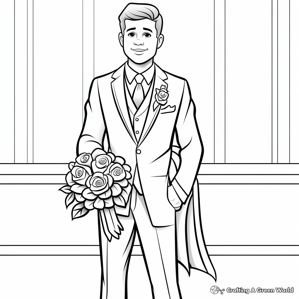 Charming Best Man Coloring Pages 3