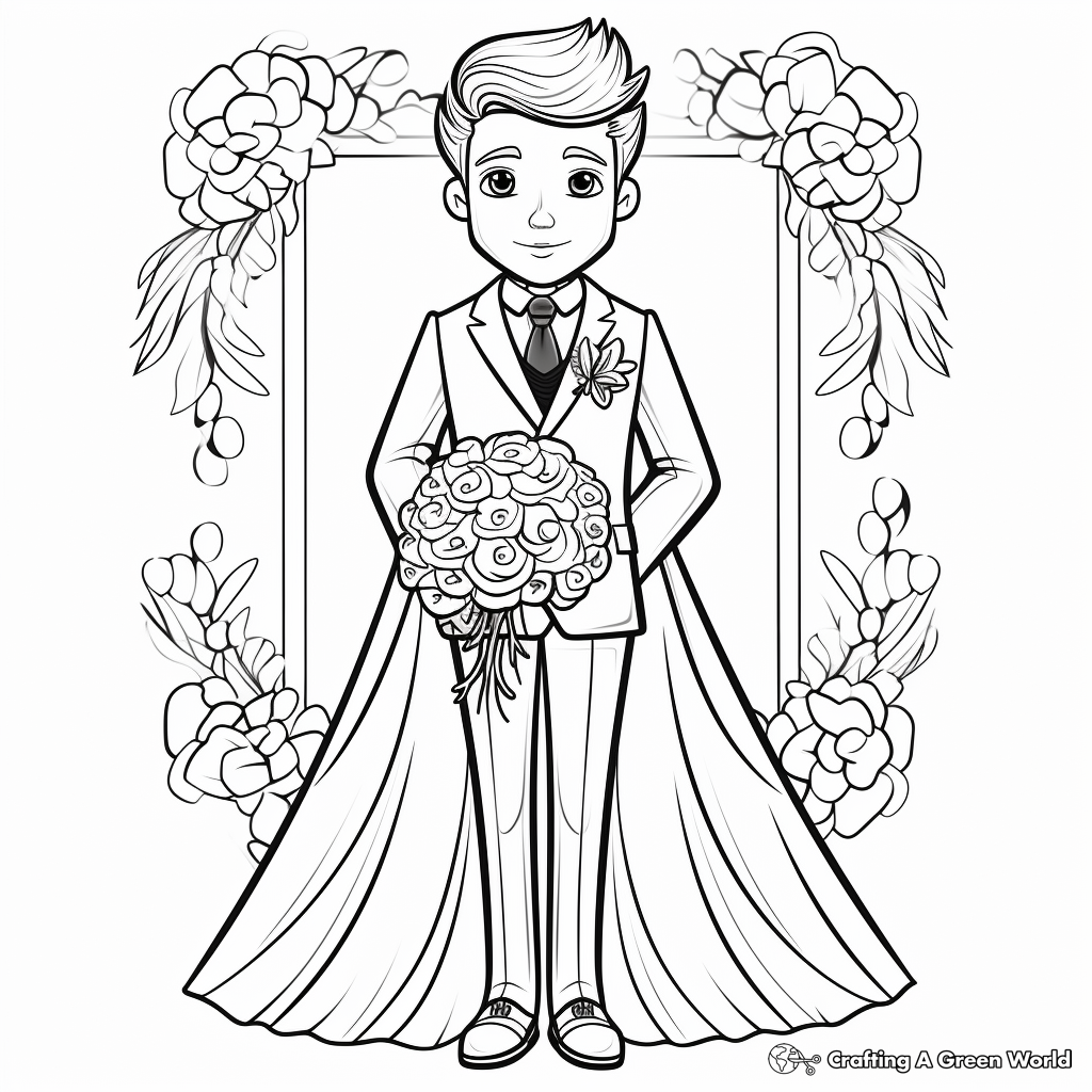 Charming Best Man Coloring Pages 4