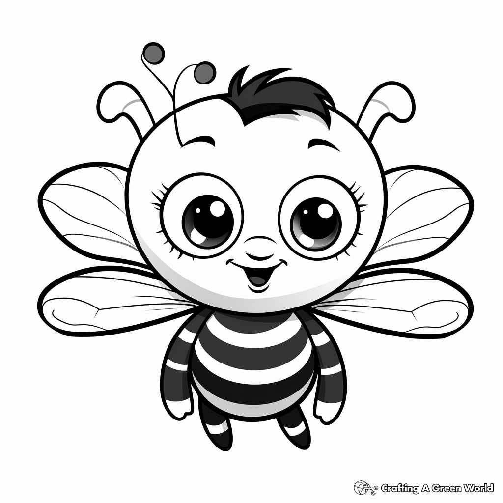 Charming Bumblebee Coloring Pages for Preschoolers 1