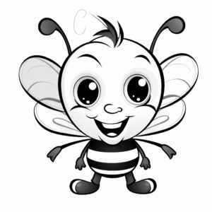 Charming Bumblebee Coloring Pages for Preschoolers 2