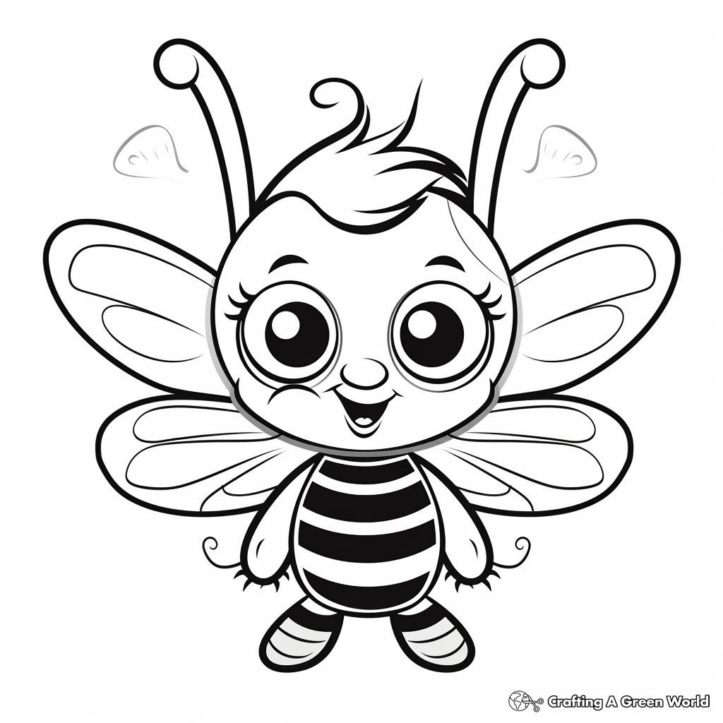 Charming Bumblebee Coloring Pages for Preschoolers 3