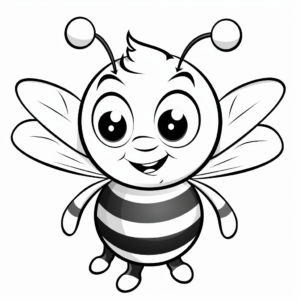 Charming Bumblebee Coloring Pages for Preschoolers 4