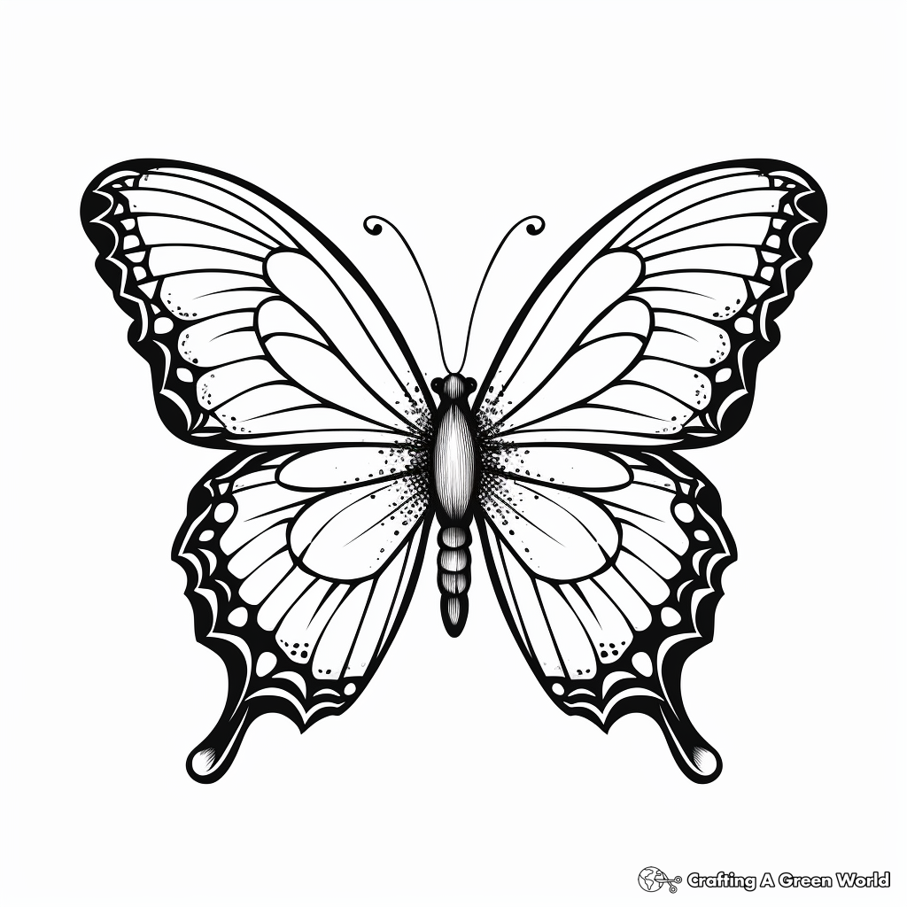 Charming Butterfly Coloring Pages for Adults 1