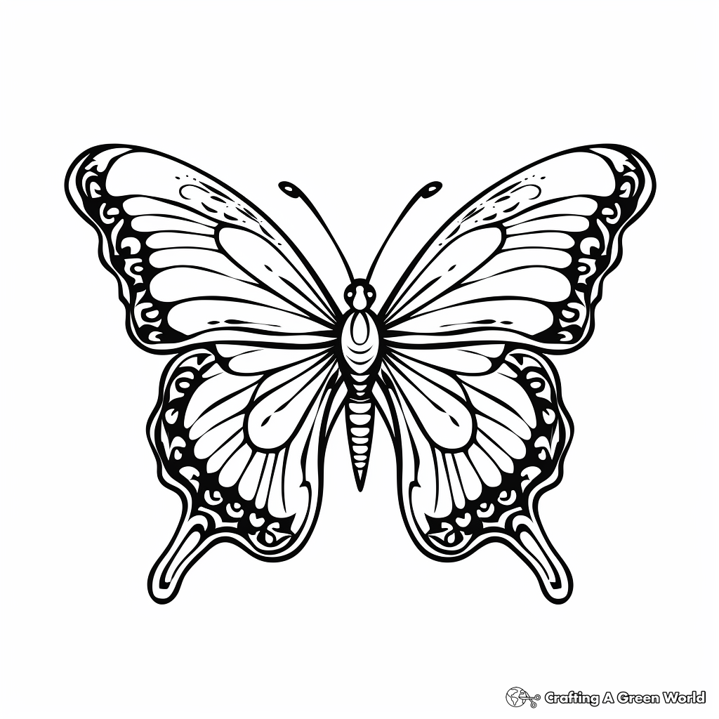 Charming Butterfly Coloring Pages for Adults 4