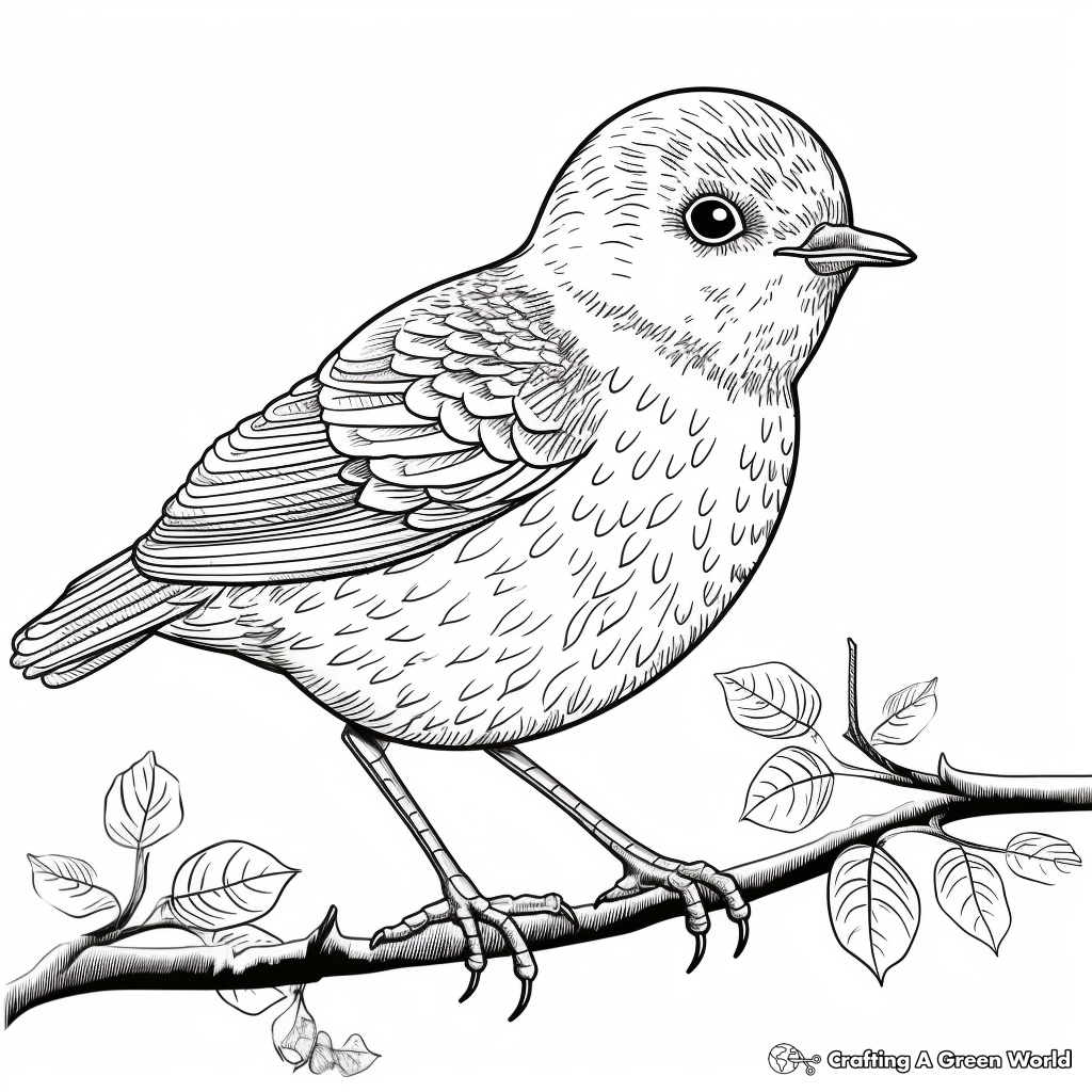 Charming Carnaby's Wren Coloring Pages 1
