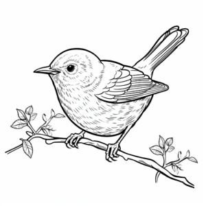 Charming Carnaby's Wren Coloring Pages 2