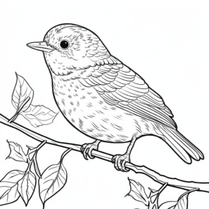 Charming Carnaby's Wren Coloring Pages 3