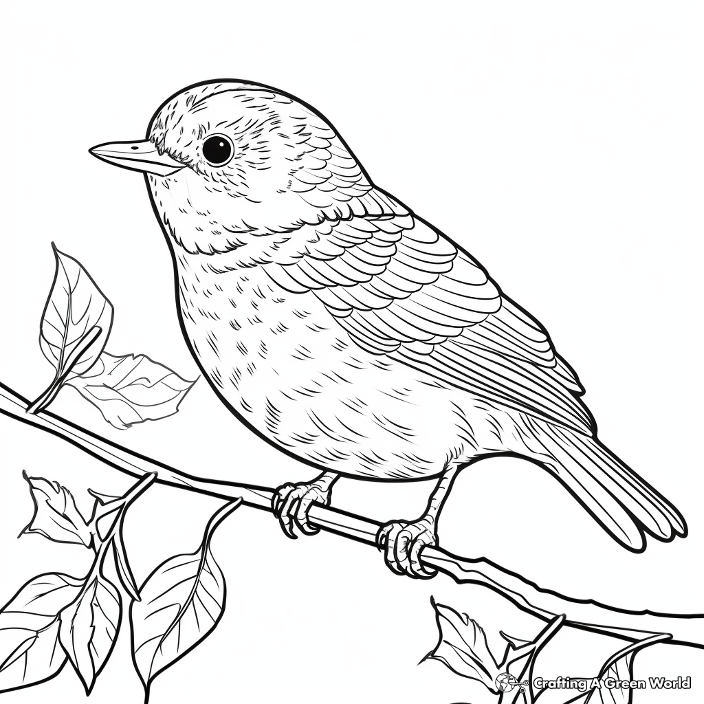 Charming Carnaby's Wren Coloring Pages 3