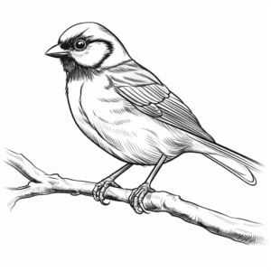 Charming Chickadee Coloring Pages 1