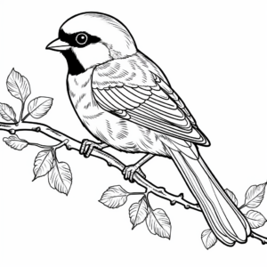 Charming Chickadee Coloring Pages 2