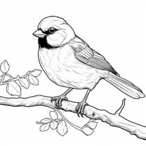 Charming Chickadee Coloring Pages 3