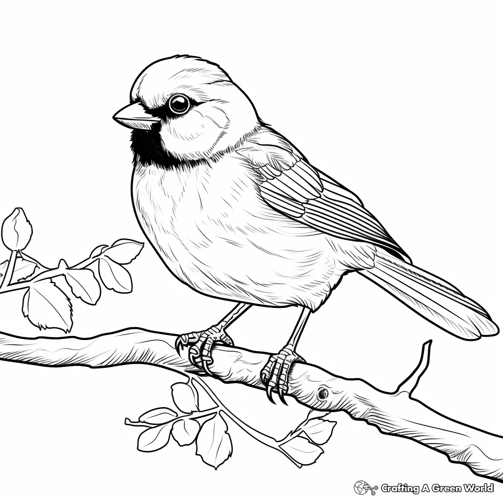 Charming Chickadee Coloring Pages 3