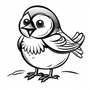 Charming Chickadee Coloring Pages 4