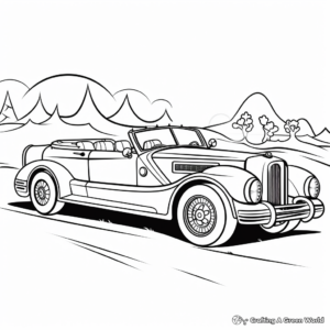 Charming Convertible Car Coloring Pages 2