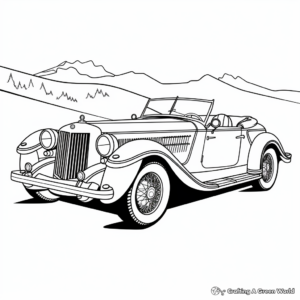 Charming Convertible Car Coloring Pages 4