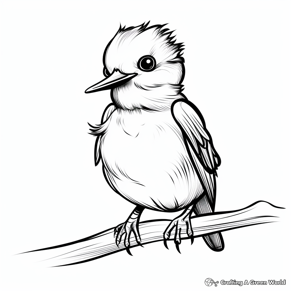 Charming Female Ruby Throated Hummingbird coloring Pages 3