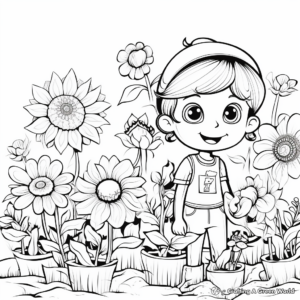 Charming Flower Garden Coloring Pages 2