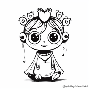 Charming Frog Prince 'I Love You' Coloring Sheets 1