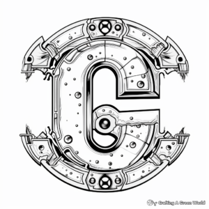 Charming Gothic Letter G Coloring Pages for Artists 2