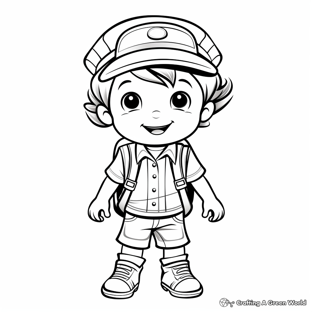 Charming Kindergarten Coloring Pages of Clothes 1