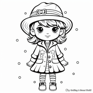 Charming Kindergarten Coloring Pages of Clothes 4