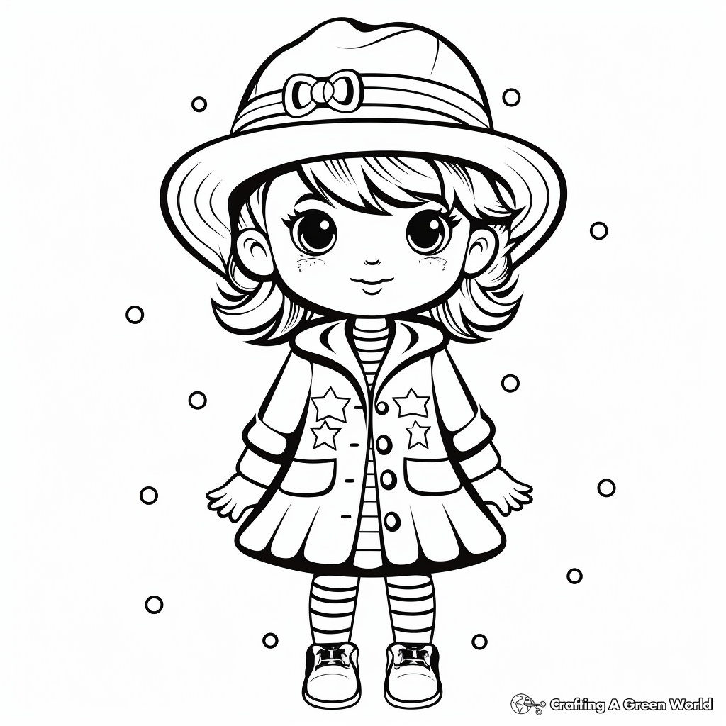Charming Kindergarten Coloring Pages of Clothes 4