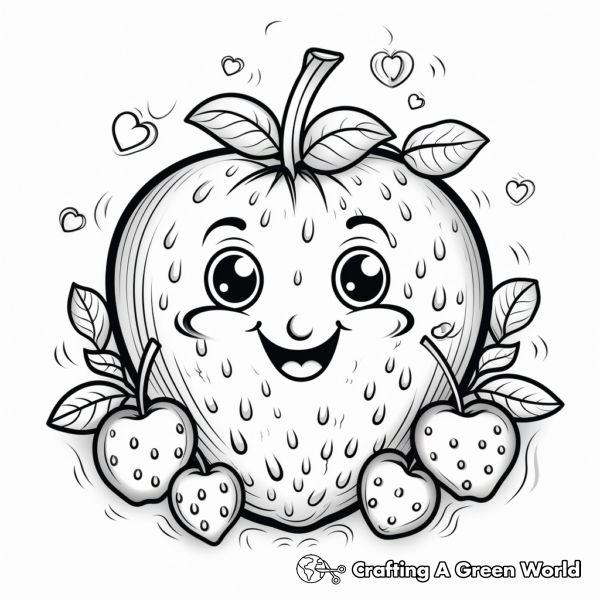 Charming 'Love' Fruit of the Spirit Coloring Pages 1