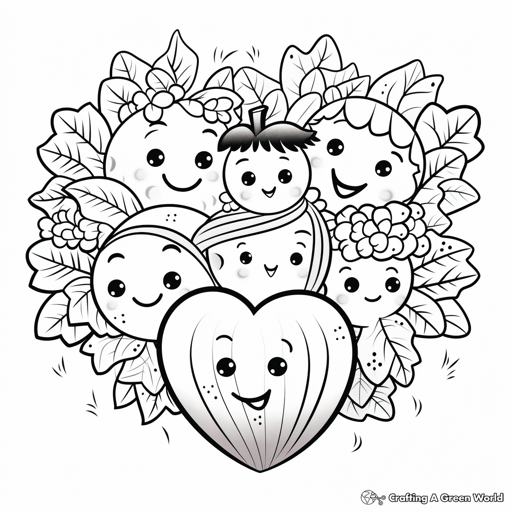 Charming 'Love' Fruit of the Spirit Coloring Pages 2